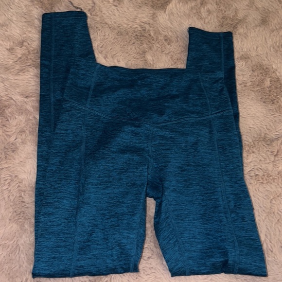 GAIAM teal blue heathered dark blue black yoga pants leggings fitted tights XS - Picture 5 of 8